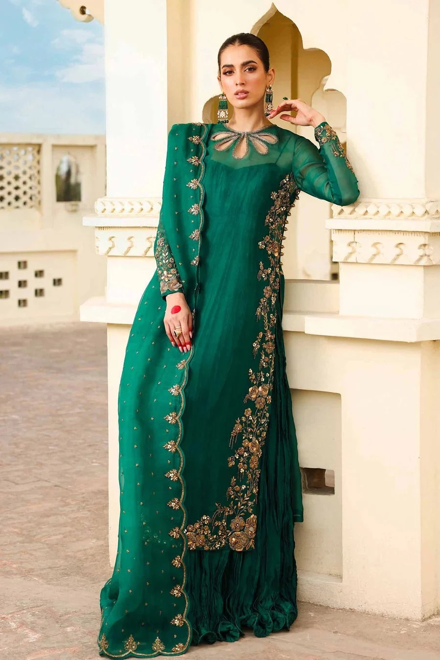Noor- e- Sabz pakistani fashion outfit with coordinated formal…